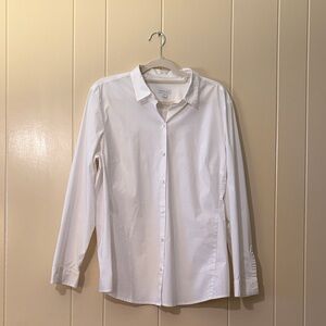 J. Jill White Button Down, No-Iron Shirt